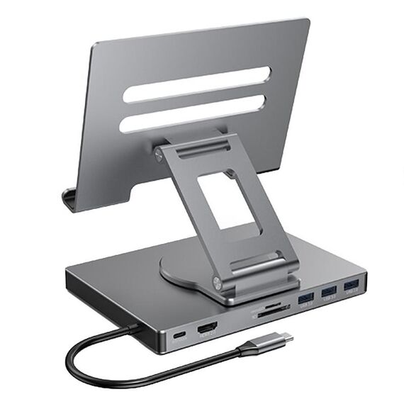 Staffa per docking station di tipo C pieghevole multifunzionale per tablet Blueendless 4K/60Hz, specifiche: girevole 8 in 1