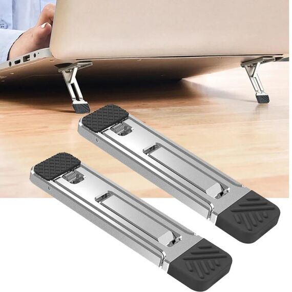 2 pezzi Supporto di raffreddamento invisibile per laptop, smartphone e tablet (grigio chiaro)
