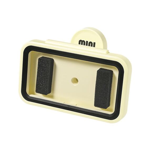 Supporto per telefono da doccia impermeabile con ventosa girevole, supporto da parete per telefono (crema)