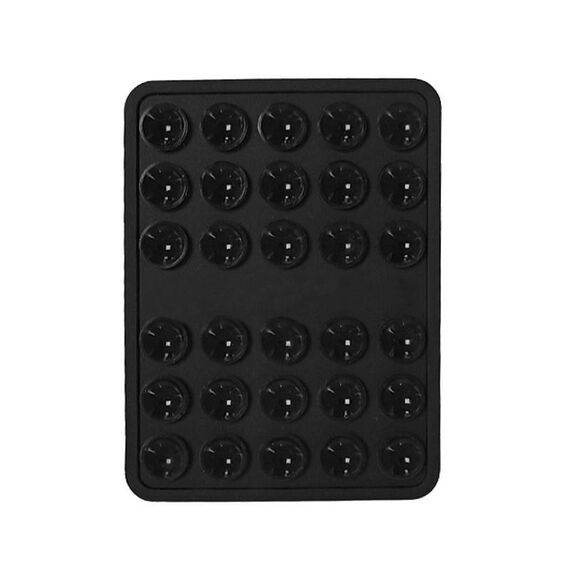 Supporto per cellulare con ventosa in silicone bifacciale e saldamente fissato (nero)