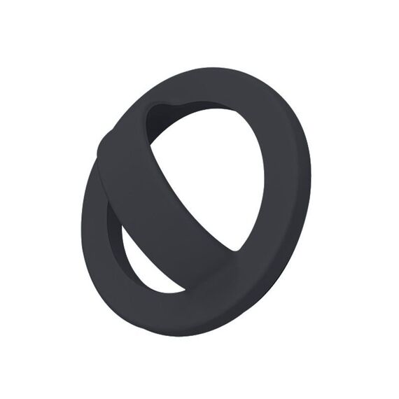 Per iPhone/Huawei/Xiaomi Supporto per telefono in silicone liquido Magsafe Supporto per anello da dito, colore: nero