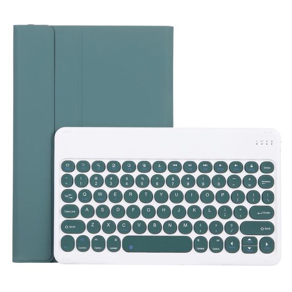 Per Lenovo Pad Plus 11 pollice TB-J607F / Tab Tab P11 11 pollici TB-J606F / Pad 11 pollici YAM12 LAMPSKIN Texture Struttura rimovibile TOROR TOURYCAP Custodia in pelle Bluetooth con supporto (verde scuro)