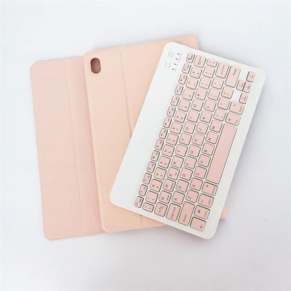 Per Lenovo Pad Tab P11 11 pollici TB-J606F LX110 Colore solido Staccabile Tasto quadrato Tastiera Bluetooth Custodia in pelle Bluetooth con supporto (rosa)