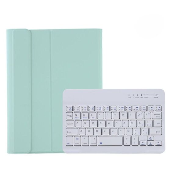 A06B Custodia in pelle Bluetooth A06B Ultra-sottile con slot per penna e supporto per iPad Mini 6 (verde chiaro)