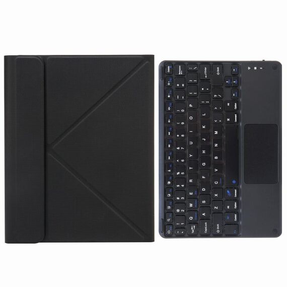 Custodia in pelle da tastiera Bluetooth TOUCH H-102C con supporto a tre volte per iPad 10.2 2020 e 2019 / Pro 10.5 pollici (nero)