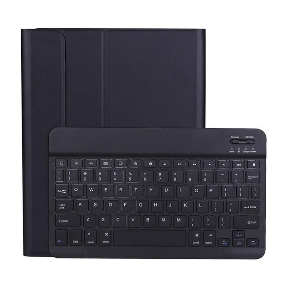 A11b Lambskin Texture Ultra-sottile custodia in pelle bluetooth con supporto per penna per iPad Air 5 2022 / Air 4 2020 10.9 & Pro 11 pollici 2021/2020/2018 (nero)