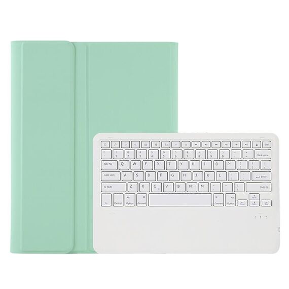 Custodia da tastiera Bluetooth staccabile a colore caramelle A800B con slot a penna per Samsung Galaxy Tab S8+ / S7+ / S7 FE (verde chiaro)