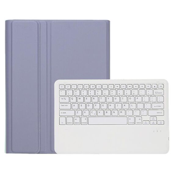 Custodia per tastiera Bluetooth rimovibile a colori A800B con slot a penna per Samsung Galaxy Tab S8 + / S7 + / S7 FE (viola)