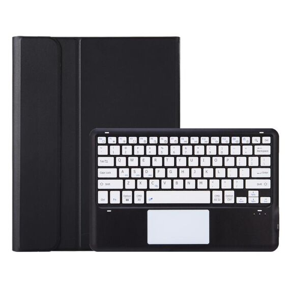 Per Honor MagicPad 13 AH16-A Custodia in pelle per tablet con tastiera Bluetooth ultrasottile staccabile in TPU con touchpad (nero + bianco)