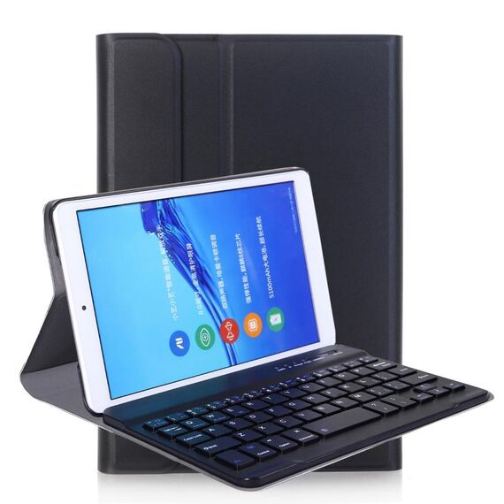 A0T8 per Huawei Matepad T8 8 pollici ABS Ultra-sottile Bluetooth Bluetooth Tensione PU Custodia protettiva in pelle PU con staffa (nero)