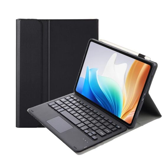 Per OPPO Pad Air2 11,4 pollici OP14-A Custodia in pelle con tastiera Bluetooth staccabile ultrasottile TPU con touchpad (nero)