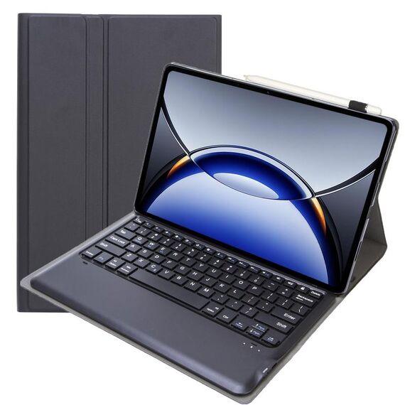Per OPPO Pad 3 12.1 pollici OP15-A TPU Ultra-sottile staccabile Bluetooth Tastiera Custodia in pelle con touchpad (Nero)