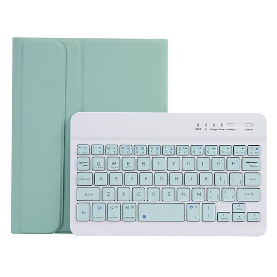 C06B Custodia per tablet tablet Bluetooth Ultra-Thin Candy Colors per iPad Mini 6, con slot stand e penna (verde)