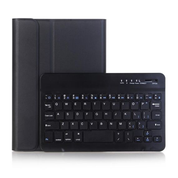 A05 Custodia in pelle con tastiera Bluetooth rimovibile in ABS ultra sottile Bluetooth 3.0 per iPad mini 5, con supporto (nero)