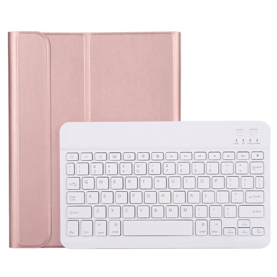 A11B Bluetooth 3.0 Custodia in pelle con tastiera Bluetooth rimovibile ABS ultrasottile per iPad Pro da 11 pollici, 2018, con slot per penna e supporto (oro rosa)
