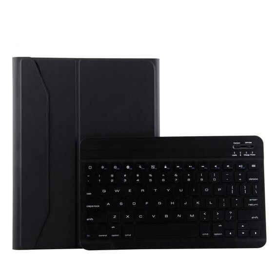 1130B Tastiera con struttura spazzolata in ABS Bluetooth 3.0 rimovibile + Custodia in pelle con struttura in pelle di agnello per iPad Pro 11 pollici (2018), con regolazione a tre marce / Funzione magnetica / Sleep (nero)