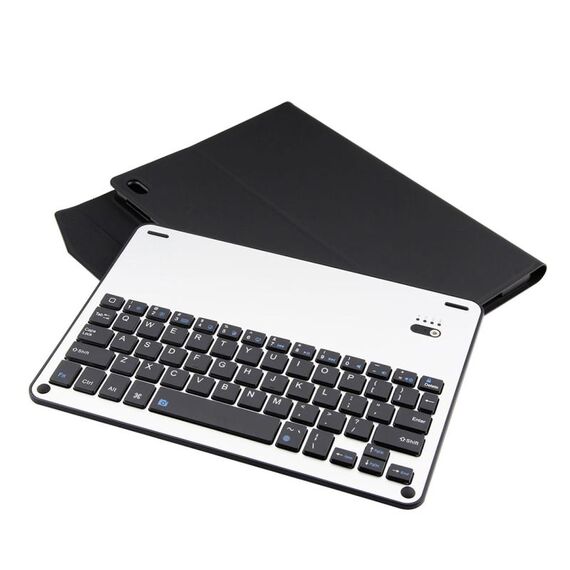 FT-1039B Tastiera staccabile Bluetooth 3.0 in lega di alluminio + custodia in pelle di pelle di agnello per iPad Pro 10.5 pollici / iPad Air (2019), con idrorepellente / regolazione dell'angolo a tre marce / magnetica / funzione sleep (nero)