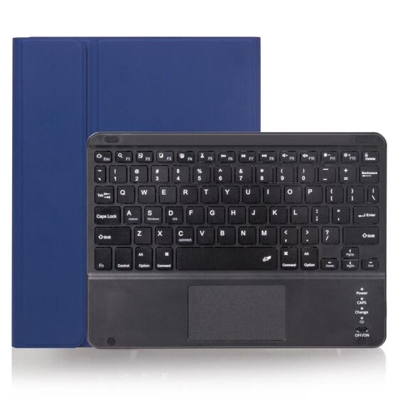 X-11BC Custodia per tastiera Bluetooth staccabile con texture liscia per iPad Pro da 11 pollici 2020/2018, con touchpad e slot per penna (blu)