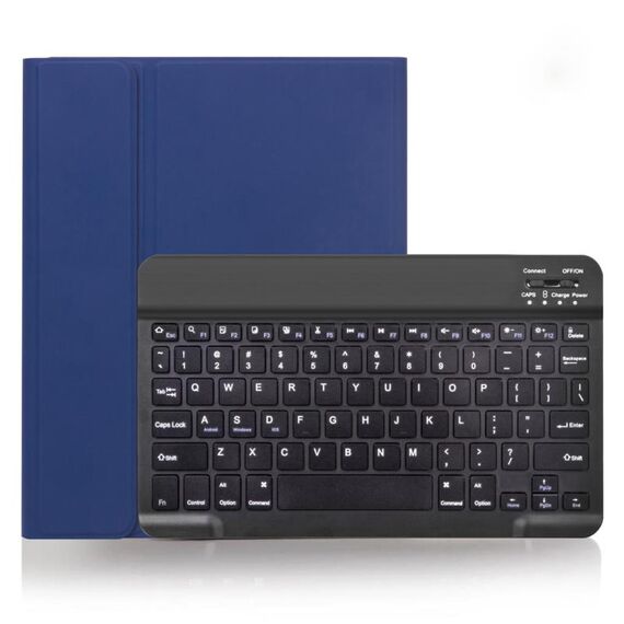 X-11B Custodia per tastiera Bluetooth staccabile con texture liscia per iPad Pro da 11 pollici 2020/2018, con slot per penna (blu)