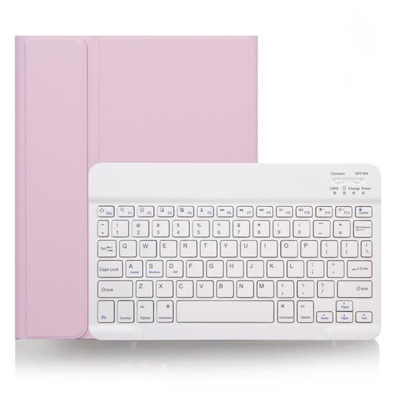X-11B Custodia per tastiera Bluetooth staccabile con texture liscia per iPad Pro da 11 pollici 2020/2018, con slot per penna (rosa)