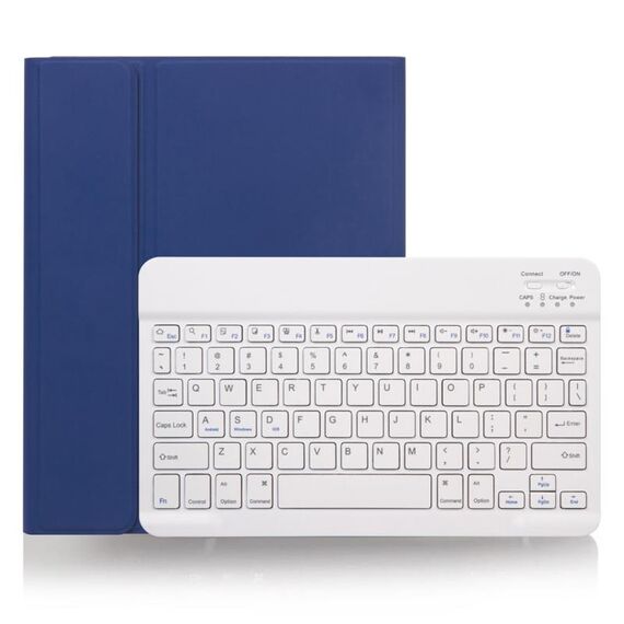 X-11B Custodia per tastiera Bluetooth staccabile con texture liscia per iPad Pro da 11 pollici 2020/2018, con slot per penna (blu)