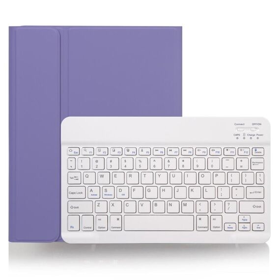 X-11B Custodia per tastiera Bluetooth staccabile con texture liscia per iPad Pro da 11 pollici 2020/2018, con slot per penna (viola chiaro)
