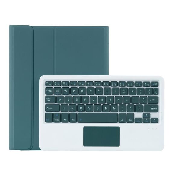 YT11B-A custodia in pelle Bluetooth Bluetooth Color Candy Color STACKB con touch pad e penna slot e supporto per iPad Pro 11 pollici 2021 (verde scuro)