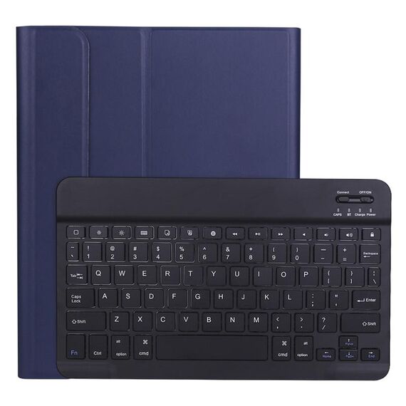 A11B BLUETOOTH 3.0 Custodia in pelle Bluetooth Bluetooth ABS ultra-sottile con supporto e slot da penna per iPad Pro 11 pollici 2021 (blu scuro)
