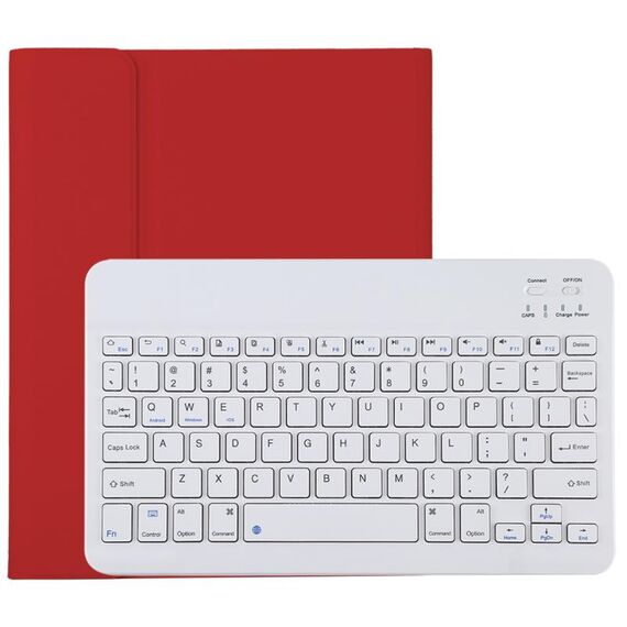 Tastiera bianca Bluetooth Bluetooth TG11B + custodia protettiva in pelle microfibra per iPad Pro 11 pollici (2020), con slot e supporto a penna (rosso)