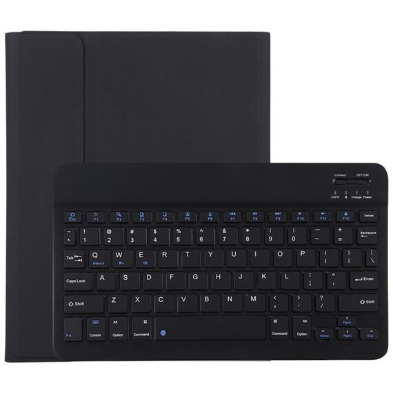 TG11B Tastiera Bluetooth staccabile nera + custodia protettiva in pelle microfibra per iPad Pro da 11 pollici (2020), con slot per penna e supporto (nero)