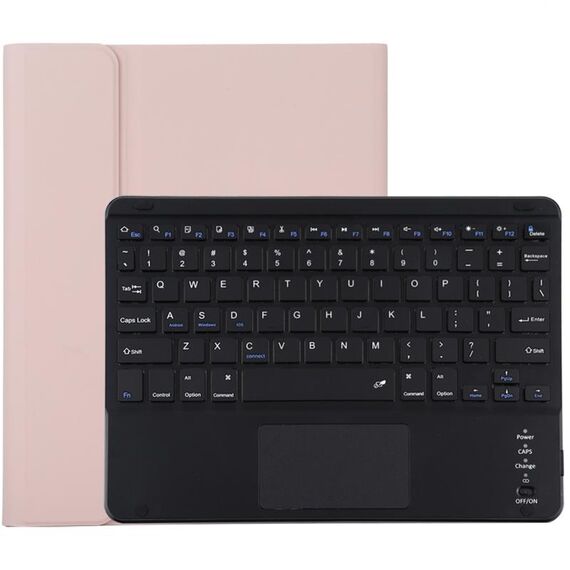 TG109BC Keyboard Bluetooth Bluetooth Bluetooth + custodia protettiva in pelle microfibra per iPad Air 2020, con touch pad e slot per penna e supporto (rosa)