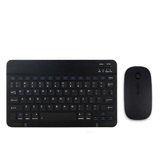 YS-001 Tablet da 9,7-10,1 pollici Tastiera universale Mini Wireless Bluetooth, Stile: con mouse Bluetooth (nero)