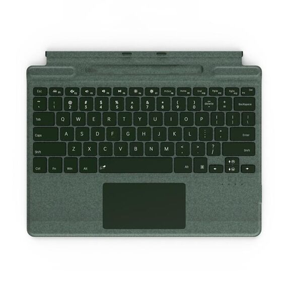 Per Microsoft Surface Pro 8/9/X Tastiera Bluetooth Tastiera magnetica per tablet wireless con retroilluminazione touch con slot per penna (verde)