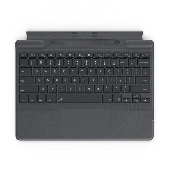 Per Microsoft Surface Pro 8 / 9 / X Tastiera Bluetooth Tastiera magnetica per tablet wireless con retroilluminazione touch con slot per penna (grigio)