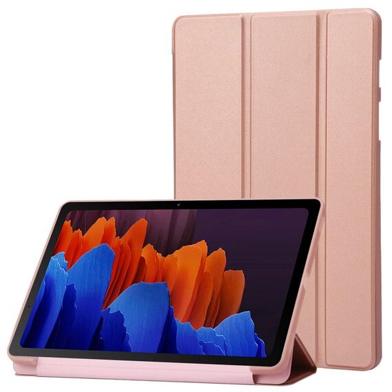 Per Samsung Galaxy Tab S8 + / S7 + custodia in pelle in silicone porta in pelle in silicone (oro rosa)