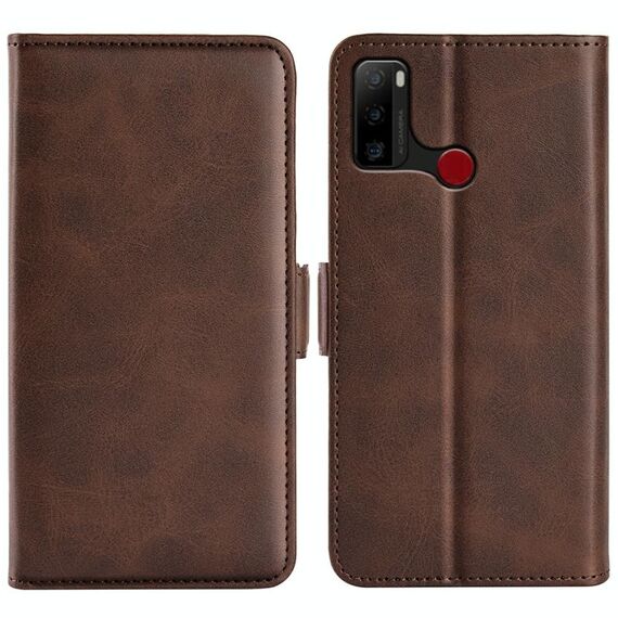 Per Ulefone Note 10 Custodia per telefono in pelle magnetica a doppia parte (Brown)