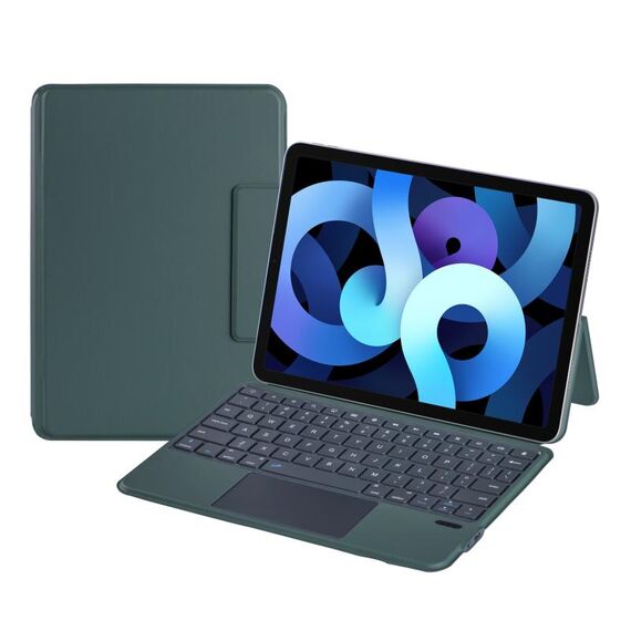 X3125-6 Custodia con tastiera Bluetooth magnetica sottile integrata per iPad Air 2022 / Air 2020 10.9 / Pro 11 2018/2020/2021/2022 (verde menta)