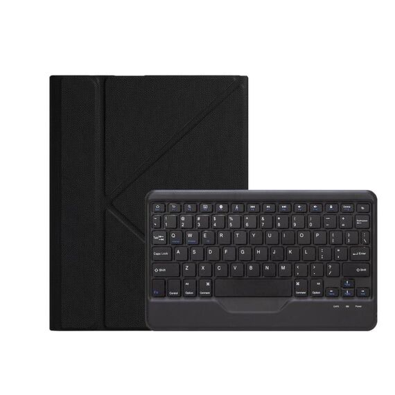 Per iPad 2025/2022 B10 Custodia in pelle con tastiera Bluetooth per tablet con supporto triangolare (nero)