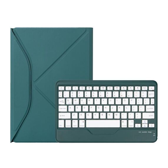 Z10B Per iPad 10th Gen 10.9 2022 Custodia per tablet in pelle con tastiera Bluetooth con slot per penna (verde)