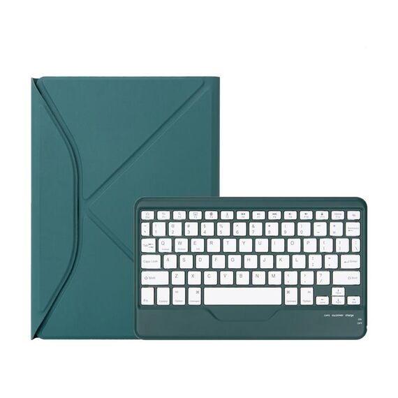 Z11b Slot Pen Slot Bluetooth Tablet in pelle tastiera per iPad Pro 11 2021/2020/2018 (verde)