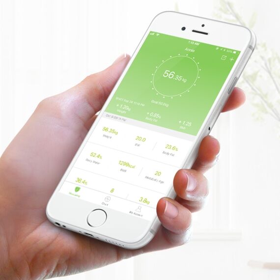 Bilancia digitale Gason S4 con app Bluetooth, supporto Android/iOS bianco TBD051325601A 6922165081401