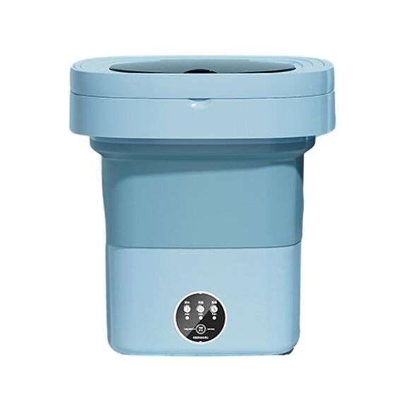 Mini lavatrice pieghevole completamente automatica con funzione di disidratazione, dimensioni: spina AU (blu)