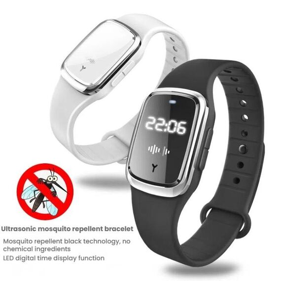 Orologio repellente per zanzare ad ultrasuoni nero TBD0605751901A 6922066660844