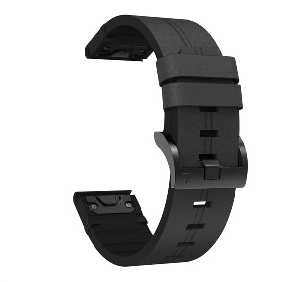 Cinturino per Garmin MARQ Athlete Gen 2 in pelle con fibbia in acciaio da 22mm nero SYA002688011A 6922833945780