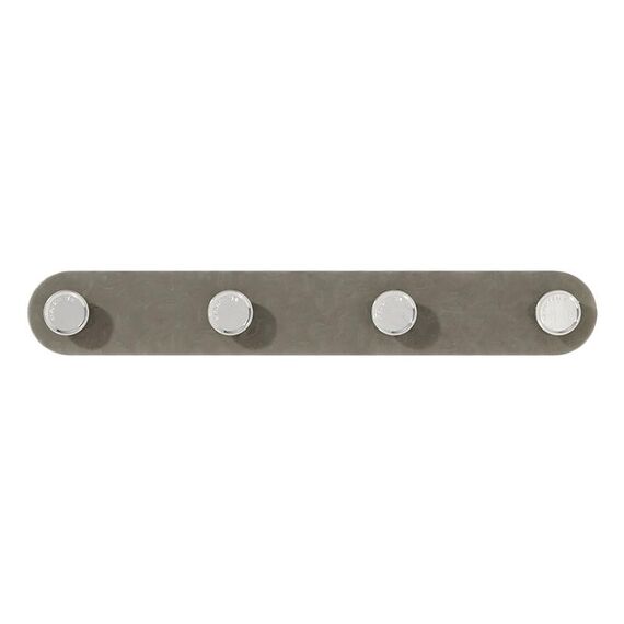 4 ganci adesivi resistenti senza traccia, senza chiodi, appendiabiti da parete per bagno (grigio)