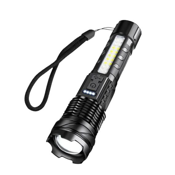 E-SMARTER A76 Zoom telescopico COB Luce laterale Torcia a luce forte, Stile: Lampadina P50