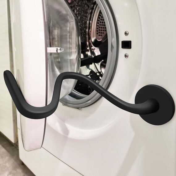Fermo porta lavatrice magnetico flessibile universale per porta lavatrice a carica frontale 66mm nero
