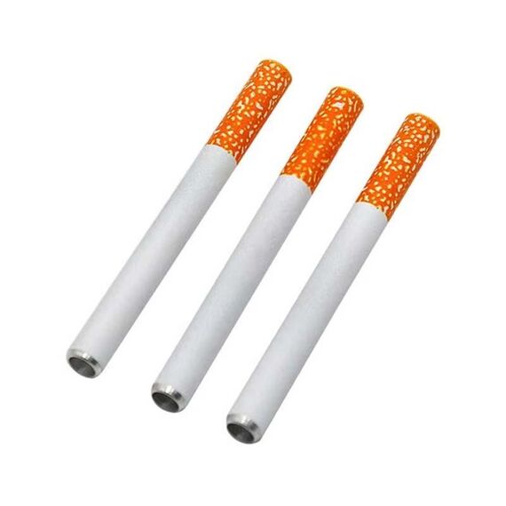 78mm 3 pezzi in lega di alluminio a forma di sigaretta Mini tubo di metallo accessori per fumatori
