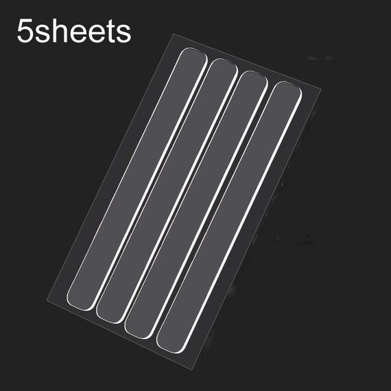 5 fogli/confezione strisce adesive trasparenti invisibili anticollisione per angoli di armadi e scrivanie 150 x 15 mm