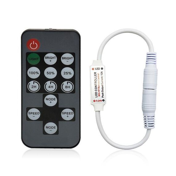 Regolatore dimmer LED a striscia con timer monocolore RF a 14 tasti